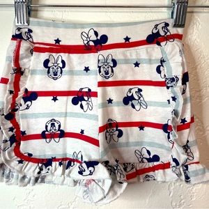 Minnie Mouse shorts with ruffled flare size 2T